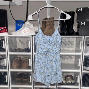 Trixxi Light Blue Floral Romper